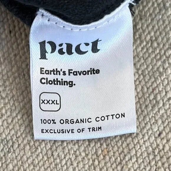 Pact Black Plus-Size Coastal Double Gauze Organic Cotton Sleeve Dress Sz XXXL - Picture 9 of 10